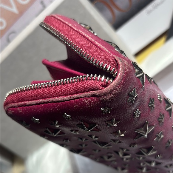 FULL INCLUSION-Jimmy Choo Red Star-Embellished Wallet - Picture 3 of 16